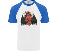 Devil Woman Chitarra Death Heavy Metal Rock Maglietta S/S Baseball Uomo