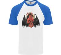 Devil Woman Chitarra Death Heavy Metal Rock Maglietta S/S Baseball Uomo