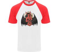 Devil Woman Chitarra Death Heavy Metal Rock Maglietta S/S Baseball Uomo