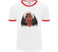 Devil Woman Guitar Death Heavy Metal Rock Uomo Ringer T-Shirt