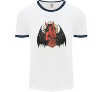 Devil Woman Guitar Death Heavy Metal Rock Uomo Ringer T-Shirt