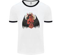 Devil Woman Guitar Death Heavy Metal Rock Uomo Ringer T-Shirt