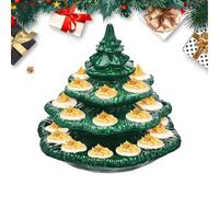 Deviled Egg Tray - PP, piccolo, 20,3 cm, porta uova del diavolo con coperchio, riutilizzabile, impilabile, piatto per le feste festive, decorazione per il giorno del Ringraziamento, Pasqua, Brunch, P
