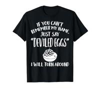Deviled Eggs Apparel - Divertente Design Unico per Gli Amanti delle Uova Maglietta con Stampa Grafica Economica, Uomo, Nero, L