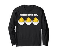 Deviled Eggs You Know Why Im Here Thanksgiving Men Women Kid Maglia a Manica