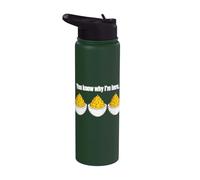 Deviled Eggs You Know Why Im Here Thanksgiving Men Women Kid Stainless Steel Insulated Water Bottle