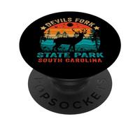 Devils Fork State Park South Carolina USA Retro Tramonto PopSockets PopGrip Adesivo