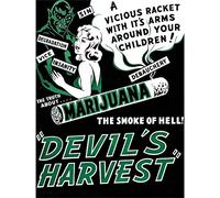 Wee Blue Coo Devil's Harvest Marijuana Art Print Poster Wall Decor 12X16 Inch Manifesto Parete
