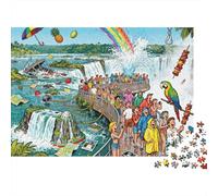Devil's Throat delirium delle cascate di Iguazu Puzzle in Legno Impermeabile DIY Puzzles Da 1000 Pezzi Per Adulti Colorati Per Decorazioni Domestiche