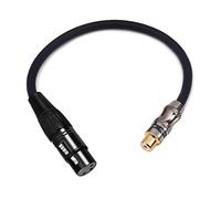Devinal Adattatore da XLR a RCA femmina, convertitore cavo corto da RCA a XLR femmina, convertitore di genere per amplificatori mixer registratori ecc.