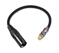 Devinal Adattatore da XLR a RCA femmina, convertitore cavo corto da RCA a XLR maschio, convertitore di genere per amplificatori mixer registratori ecc.