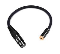 Devinal Adattatore XLR a femmina 1/8, cavo bilanciato da mini jack (3,5 mm) femmina a microfono, convertitore stereo TRS da 3,5 mm a XLR femmina