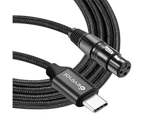 Devinal Cavo da XLR a USB C, cavo per microfono da USB C a XLR femmina, compatibile con smartphone Sumsung Google, Huawei, Xiaomi, o MacBook, 5 m