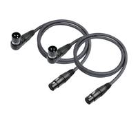 Devinal Cavo XLR ad angolo retto, regolabile da maschio ad angolo retto a femmina diritta, adattatore microfono XLR a 90 gradi per dispositivi audio, registratori mixer, 9 m (confezione da 2)