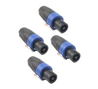 Devinal Professional SpeakOn Connettori adattatori per altoparlanti a 4 poli con chiusura a torsione compatibili con Neutrik Speakon, Speak-On- 4 Pack
