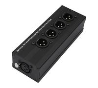 Devinal Splitter audio XLR 1-IN-4-OUT; convertitore bilanciato XLR da 1 femmina a 4 maschi; cavo audio passivo stereo a 4 vie