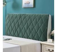 DEVINK Copritestiera Letto Copertura,Copri Testata Letto Matrimoniale,Singolo Imbottito Fodera Elastica Protezione,Coprire Antipolvere in Cotone Cover Addensare AntiGraffio Cuscino(160cm,Green)