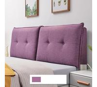 DEVINK Cuscini da Lettura Cuscini Copri Testiera all-Inclusive Comodino Schienale Matrimoniale Imbottita Tessuto in Lino Cuscino Testata Copripolvere Lavabile(180x60x10cm,Purple)