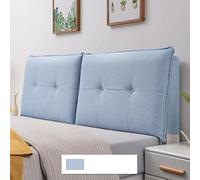 DEVINK Cuscini Da Lettura Cuscini Copri Testiera All-Inclusive Comodino Schienale Matrimoniale Imbottita Tessuto In Lino Cuscino Testata Copripolvere Lavabile(155x60x10cm,Blue)