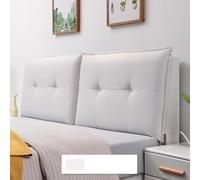 DEVINK Cuscini Da Lettura Cuscini Copri Testiera All-Inclusive Comodino Schienale Matrimoniale Imbottita Tessuto In Lino Cuscino Testata Copripolvere Lavabile(185x60x10cm,White)