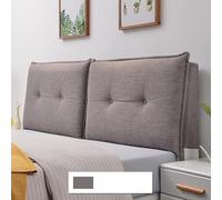 DEVINK Cuscini da Lettura Cuscini Copri Testiera all-Inclusive Comodino Schienale Matrimoniale Imbottita Tessuto in Lino Cuscino Testata Copripolvere Lavabile(200x60x10cm,Deep Gray)