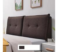 DEVINK Cuscini da Lettura Cuscini Copri Testiera all-Inclusive Comodino Schienale Matrimoniale Imbottita Tessuto in Lino Cuscino Testata Copripolvere Lavabile(160x60x10cm,Brown)