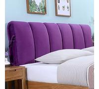 Cuscini Testiera Letto Matrimoniale Imbottita, Copri Testiera Rimovibile E Lavabile, Addensato Cuscini Grandi Per Testata Letto Anti-Collisione Legno/Ferro/Pelle Copertura(90x50cm,Purple)