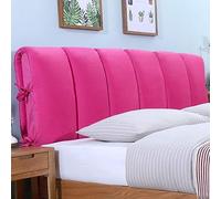 Cuscini Testiera Letto Matrimoniale Imbottita, Copri Testiera Rimovibile E Lavabile, Addensato Cuscini Grandi Per Testata Letto Anti-Collisione Legno/Ferro/Pelle Copertura(180x60cm,Deep Pink)