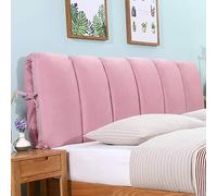 DEVINK Cuscini Testiera Letto Matrimoniale Imbottita, Copri Testiera Rimovibile E Lavabile, Addensato Cuscini Grandi Per Testata Letto Anti-Collisione Legno/Ferro/Pelle Copertura(160x60cm,Pink)