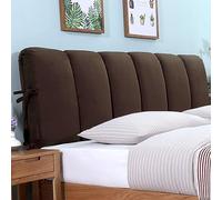 Cuscini Testiera Letto Matrimoniale Imbottita, Copri Testiera Rimovibile E Lavabile, Addensato Cuscini Grandi Per Testata Letto Anti-Collisione Legno/Ferro/Pelle Copertura(120x50cm,Brown)