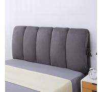 DEVINK Cuscini Testiera Letto Matrimoniale Singolo Imbottita, Cuscini da Lettura Copri Testata Copripiumino Rimovibile E Lavabile, Anti-collisione Addensato Grandi per Testata(180x60cm,Gray)
