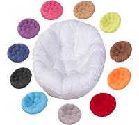 DEVINK Cuscino Per Sedie Sospese, Guanciale Per Poltrona - Morbido Cuscino Rotondo - Cuscini Per Dondolo - Poltrona In Rattan Giardino Cuscino Rotondo,per Interno Ed Esterno Giardino(50x50cm,White)