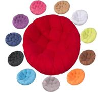 DEVINK Cuscino Per Sedie Sospese, Guanciale Per Poltrona - Morbido Cuscino Rotondo - Cuscini Per Dondolo - Poltrona In Rattan Giardino Cuscino Rotondo,per Interno Ed Esterno Giardino(160x160cm,Red)