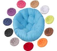 DEVINK Cuscino Per Sedie Sospese, Guanciale Per Poltrona - Morbido Cuscino Rotondo - Cuscini Per Dondolo - Poltrona In Rattan Giardino Cuscino Rotondo,per Interno Ed Esterno Giardino(60x60cm,Blue)