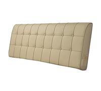 DEVINK Testiera Testiere Cuscini Letto Cuscino A Cuneo Capezzale Copri Pelle Sintetica Imbottita Matrimoniale Singolo Pacchetto Morbido(180x58x10cm,Coffee)