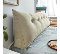 DEVINK Triangolare Cuscino Da Lettura Schienale Testata Letto Divano Imbottitura Poggiaschiena Antireflusso Adulti Cuscino Letto Matrimoniale, Cuscino Cervicale Dormire Lungo(80 x 50 x 20 CM,Khaki)