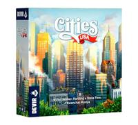 DEVIR Cities USA - Gioco da Tavolo di Strategia e Pianificazione Urbana, Costruisci Quartieri e Sviluppa Città Iconiche degli Stati Uniti, 2-4 Giocatori, Edizione in Lingua Italiana