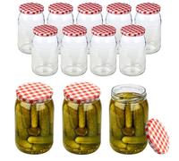 Devitre 12 vasetti da 900 ml con coperchio a vite ed etichette