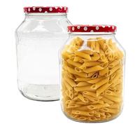 Devitre 2 barattoli grandi da 2650 ml con coperchio ed etichette