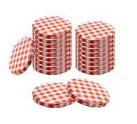 Devitre 20 coperchi Twist-Off 82 mm TO82 coperchio di ricambio rosso bianco Ø 85 mm per bicchieri con bocca 71-72 mm