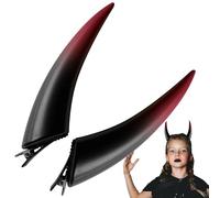 devll Horns Hair Clips - per costumi da demone per donne, cosplay vampiro | Halloween Red Horns Hairpins for Party Makeup Decoration Girls Girls Witch Fairch Dress Up