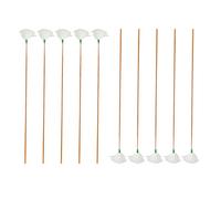 DEVNWIGMO 10 Pezzi Earpick Pulitore Orecchie Rimozione Cerume Pennino di Oca Manico Lungo in Bambù Morbido Confortevole Adatto Adulti Regalo Famiglia, Filo Verde L