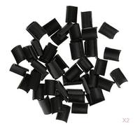 DEVNWIGMO 100 Pezzi Keratina Colla per Extension Capelli Perle Adesive Spugna Forma U Facile Da Applicare Adatto per Salone Bellezza Uso Professionale, Nero, 1 x 0,5 cm