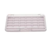 DEVNWIGMO 24 Palette di Ombretti per Trucco Vuoti a Griglia, Fard, Lucidalabbra, Polvere, Custodia Fai Da Te, bianca, 11,5 x 6,7 x 1,5 cm