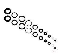 DEVNWIGMO 2x 2 Set di Guarnizioni in Gomma O- Nere Adatte per L'anello di Tenuta Interno Dell'aerografo