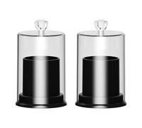 DEVNWIGMO 2x, Supporti per Cotton Fioc, Scatole Porta Cotton Fioc, Supporti per Batuffoli di Cotone E Bastoncini, Organizer, per Batuffoli di Cotone, Tamponi, D, Nero