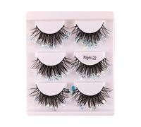 DEVNWIGMO 3 Paia Ciglia Finte Luminose Sequin Glitter Eyelashes Colorate con Effetto Glow Notturno per Trucco Cosplay Costume Donna Adatte a Festa Matrimonio Ha, Blu