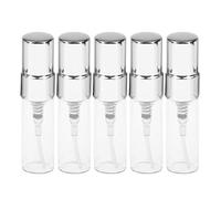 DEVNWIGMO 5 Mini Spray Vuoti per Profumo Dopobarba, Nebulizzatore Da Viaggio Fine Da 3 Ml, Argento