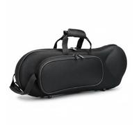DEVNWIGMO Custodia Tromba Borsa Protettiva Struttura Sagomata Manico Poly-cotton Tracolla Leggera Tasca Esterna Zip Chiusura, Oxford Nero, Array, Nero Oxford