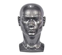 DEVNWIGMO Mannequin Testa PVC Manichino Testa Supporto Portaparrucche Bambola Porta Occhiali Superficie Liscia Facile Manutenzione Adatta per Negozio Parrucchie, Nero